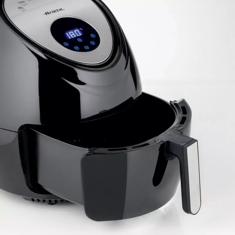 Ariete 4618 Airy Fryer XXL - Freidora de aire - Freír 2,5 kg de patatas fritas - 7 litros - Cocinar sin aceite ni grasa - 1800 vatios - negro