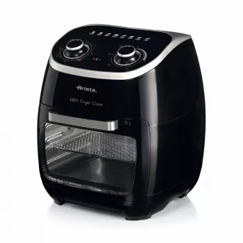 Ariete 4619 Airy Fryer Horno – Freidora de aire y horno eléctrico con asador giratorio – Cesta giratoria – Deshidratador – 2000 vatios – 11 litros – acero