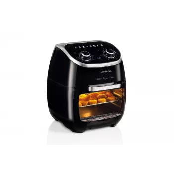 Ariete 4619 Airy Fryer Horno – Freidora de aire y horno eléctrico con asador giratorio – Cesta giratoria – Deshidratador – 2000 vatios – 11 litros – acero
