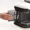 Ariete 1318 Moderna Cafetera espresso con molinillo de café integrado, para granos de café y café molido, boquilla espumadora de leche para capuchino, filtro para 1 y 2 tazas, 1080 W, 800 cc, blanco
