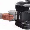 Ariete 1318 Moderna Cafetera espresso con molinillo de café integrado, para granos de café y café molido, espumador de leche para capuchino, filtro para 1 y 2 tazas, 1080 W, 800 ml, negro