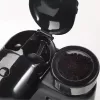 Ariete 1318 Moderna Cafetera espresso con molinillo de café integrado, para granos de café y café molido, espumador de leche para capuchino, filtro para 1 y 2 tazas, 1080 W, 800 ml, negro