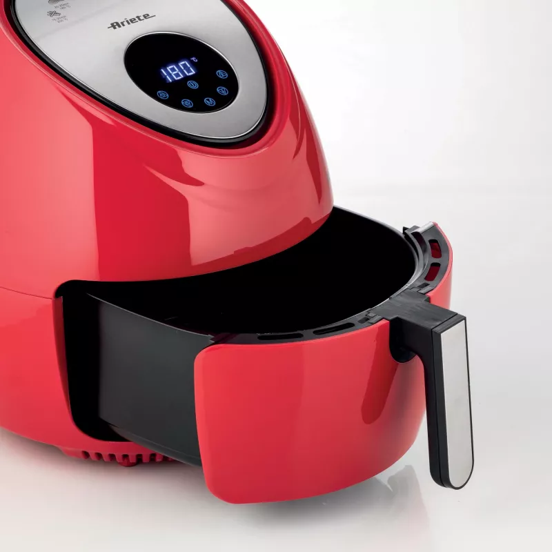Ariete 4618 Airy Fryer XXL - Freidora de aire - Freír 2,5 kg de patatas fritas - 7 litros - Cocinar sin aceite ni grasa - 1800 vatios - rojo