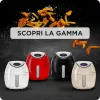 Ariete 4618 Airy Fryer XXL - Freidora de aire - Freír 2,5 kg de patatas fritas - 7 litros - Cocinar sin aceite ni grasa - 1800 vatios - rojo