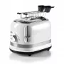 Ariete 149 Tostadora blanca Modern con pinza para 2 rebanadas de pan, sándwich o tostada – 6 niveles de tostado – función descongelar – línea Modern – blanco