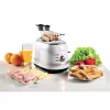 Ariete 149 Tostadora blanca Modern con pinza para 2 rebanadas de pan, sándwich o tostada – 6 niveles de tostado – función descongelar – línea Modern – blanco