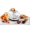 Ariete 149 Tostadora blanca Modern con pinza para 2 rebanadas de pan, sándwich o tostada – 6 niveles de tostado – función descongelar – línea Modern – blanco