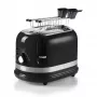 Ariete 149 Tostadora blanca Modern con pinza para 2 rebanadas de pan, sándwich o tostada - 6 niveles de tostado - descongelar - línea Modern - negro