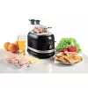 Ariete 149 Tostadora blanca Modern con pinza para 2 rebanadas de pan, sándwich o tostada - 6 niveles de tostado - descongelar - línea Modern - negro