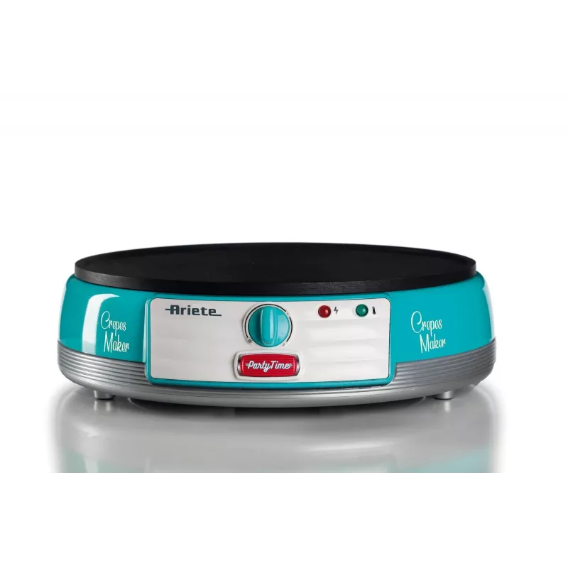 Ariete Maker Placa eléctrica para crepes, 1000 W, antiadherente, azul