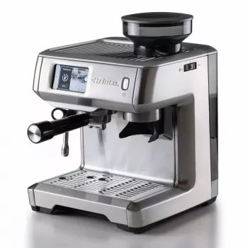 Ariete Cafetera espresso 1312, cafetera espresso, 2 L, granos de café, molinillo integrado, 1600 W, plata