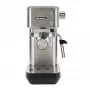 Ariete 1380 Metal Cafetera, apta para café molido y cápsulas ESE, 1300 W, capacidad del depósito 1,1 l, presión 15 bar, filtro para ½ tazas, Cappuccinatore, plata
