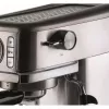 Ariete 1381 Cafetera con manómetro, apta para café molido y cápsulas ESE, 1300 W, capacidad 1,1 l, presión 15 bar, filtro para ½ tazas, boquilla para capuchino, plata