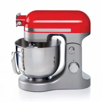 Ariete Moderna Robot de cocina rojo, batidora de pie, rojo, batir, amasar, mezclar, 5,5 l, control giratorio, aluminio