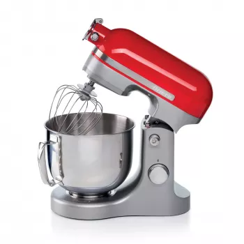 Ariete Moderna Robot de cocina rojo, batidora de pie, rojo, batir, amasar, mezclar, 5,5 l, control giratorio, aluminio