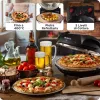 Ariete 917 Horno para pizza - Pizza en 4 minutos - Placa de piedra refractaria con recubrimiento antiadherente - Temperatura máx. 400 °C - 1200 vatios - Temporizador 30' - negro