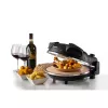 Ariete 917 Horno para pizza - Pizza en 4 minutos - Placa de piedra refractaria con recubrimiento antiadherente - Temperatura máx. 400 °C - 1200 vatios - Temporizador 30' - negro