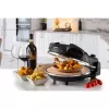 Ariete 917 Horno para pizza - Pizza en 4 minutos - Placa de piedra refractaria con recubrimiento antiadherente - Temperatura máx. 400 °C - 1200 vatios - Temporizador 30' - negro
