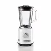 Ariete Modern Batidora blanca con jarra de vidrio, batidora de mesa, 1,5 L, función de pulso, trituradora de hielo, 1000 W, blanco