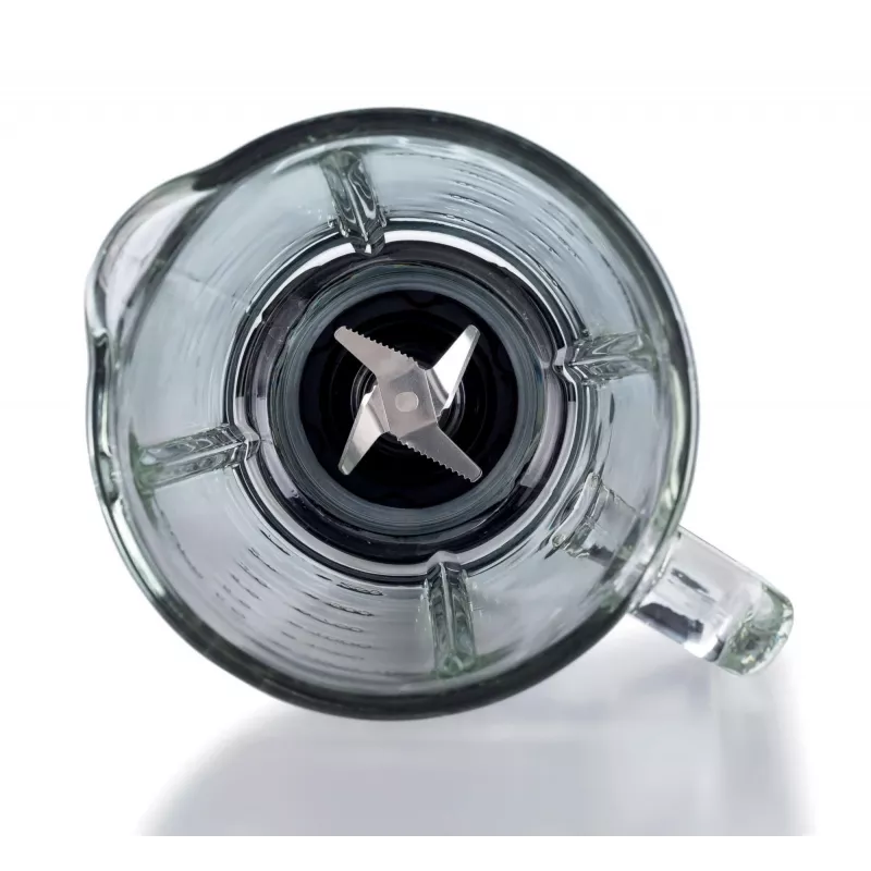Ariete Modern Batidora blanca con jarra de vidrio, batidora de mesa, 1,5 L, función de pulso, trituradora de hielo, 1000 W, blanco