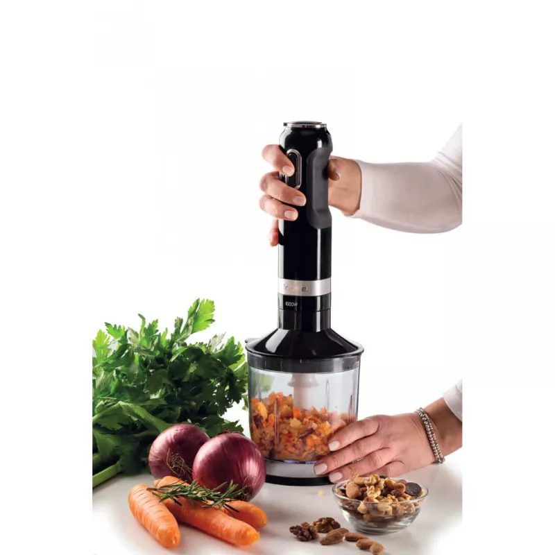 Ariete 602 Batidora de mano Moderna, 1000 W, 10 velocidades + turbo, accesorios incluidos, negro