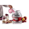 Ariete 643 Máquina de helados Party Time, máquina de helados, 12 W, capacidad 1,5 L, recipiente extraíble con doble aislamiento, tiempo de preparación 30 minutos, tapa para añadir ingredientes, rojo