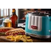 Ariete 206 Hot-Dog-Maker Party Time, 650 W, azul, tostadora de perritos calientes, azul claro, 2 uds., 650 W, 160 mm, 270 mm