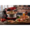 Ariete 927 Pizzeria, horno doble para pizza, 2 pizzas en 4 minutos, 2300 W, 2 piedras refractarias, 2 termostatos, diámetro 32 cm, 5 niveles de cocción, 2 palas de acero inoxidable, rojo