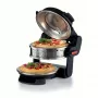 Ariete 927 Pizzeria , horno doble para pizza, 2 pizzas en 4 minutos, 2300 W, 2 piedras refractarias, 2 termostatos, diámetro 32 cm, 5 niveles de cocción, 2 palas de acero inoxidable, rojo