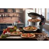Ariete 927 Pizzeria , horno doble para pizza, 2 pizzas en 4 minutos, 2300 W, 2 piedras refractarias, 2 termostatos, diámetro 32 cm, 5 niveles de cocción, 2 palas de acero inoxidable, rojo