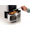 Ariete 4626 Airy Fryer 6L, freidora de aire, 1300 W, capacidad 6 l, capacidad de cámara 2,5 kg, 8 programas preestablecidos, temperatura hasta 200 °C, cesta transparente para controlar la cocción, negro