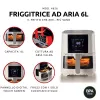 Ariete 4626 Airy Fryer 6L, freidora de aire, 1300 W, capacidad 6 l, capacidad de cámara 2,5 kg, 8 programas preestablecidos, temperatura hasta 200 °C, cesta transparente para controlar la cocción, negro