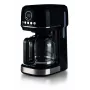 Ariete 1396 Moderna cafetera de filtro, American Coffee, capacidad 15 tazas, placa calefactora, pantalla LCD, filtros extraíbles y lavables, negro