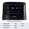 Ariete 4633, freidora de aire 4L, 1400W, capacidad 4L, 9 programas, función shake y grill, temperatura hasta 200°C, negro