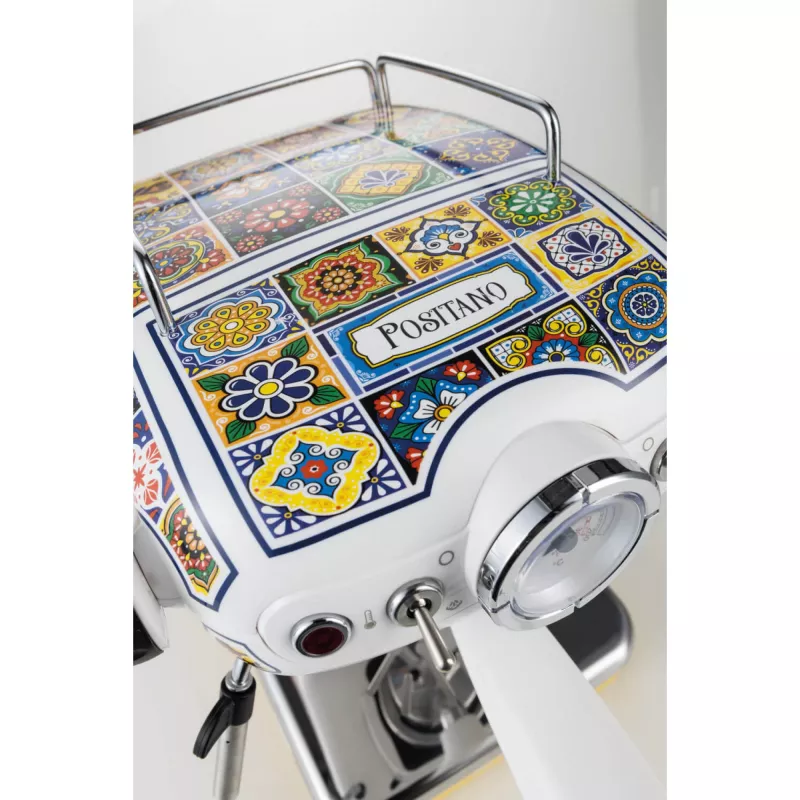 Ariete 1389 Positano cafetera, 850 W, capacidad del depósito 0,9 l, filtro para 1 o 2 tazas, bandeja recogegotas, espumador de leche