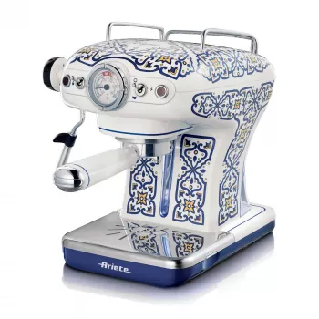 Ariete 1389 Capri cafetera, 850 W, capacidad del depósito 0,9 l, filtro para 1 o 2 tazas, bandeja recogegotas, espumador de leche