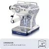 Ariete 1389 Capri cafetera, 850 W, capacidad del depósito 0,9 l, filtro para 1 o 2 tazas, bandeja recogegotas, espumador de leche