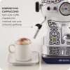 Ariete 1389 Capri cafetera, 850 W, capacidad del depósito 0,9 l, filtro para 1 o 2 tazas, bandeja recogegotas, espumador de leche