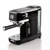 Ariete 1381 cafetera con manómetro, apta para café molido y cápsulas ESE, 1300 W, depósito de agua 1,1 l, presión 15 bar, filtro para ½ taza, boquilla para cappuccino, negro