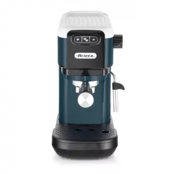 Ariete 1399 cafetera espresso, para café molido y cápsulas ESE, 1300 W, capacidad 1,1 l, presión 15 bar, filtros para 1, 2 tazas y cápsulas ESE, cappuccino, blanco