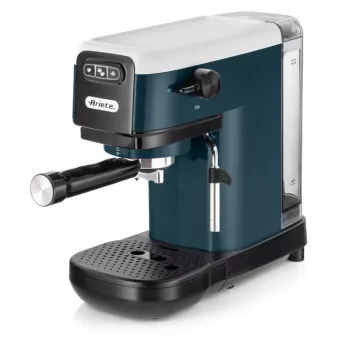Ariete 1399 cafetera espresso, para café molido y cápsulas ESE, 1300 W, capacidad 1,1 l, presión 15 bar, filtros para 1, 2 tazas y cápsulas ESE, cappuccino, blanco