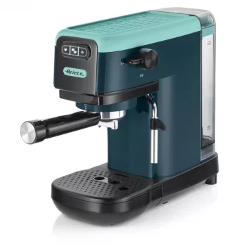 Ariete 1399 cafetera espresso, para café molido y cápsulas ESE, 1300 W, capacidad 1,1 l, presión 15 bar, filtros para 1, 2 tazas y cápsulas ESE, cappuccino, verde