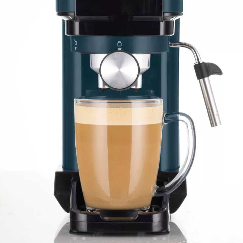 Ariete 1399 cafetera espresso, para café molido y cápsulas ESE, 1300 W, capacidad 1,1 l, presión 15 bar, filtros para 1, 2 tazas y cápsulas ESE, cappuccino, verde