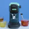 Ariete 1399 cafetera espresso, para café molido y cápsulas ESE, 1300 W, capacidad 1,1 l, presión 15 bar, filtros para 1, 2 tazas y cápsulas ESE, cappuccino, verde