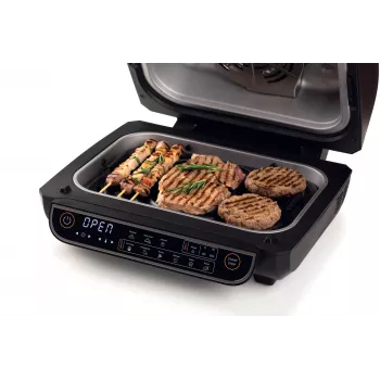 Ariete 4635 Air Fryer Grill, freidora de aire y grill, parrilla para steak, 1700 W, capacidad 8 l, freír y asar, 8 funciones de cocción, temporizador, negro