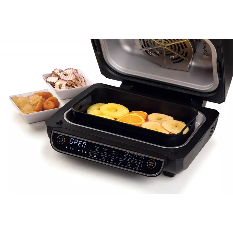 Ariete 4635 Air Fryer Grill, freidora de aire y grill, parrilla para steak, 1700 W, capacidad 8 l, freír y asar, 8 funciones de cocción, temporizador, negro