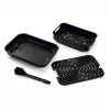 Ariete 4635 Air Fryer Grill, freidora de aire y grill, parrilla para steak, 1700 W, capacidad 8 l, freír y asar, 8 funciones de cocción, temporizador, negro
