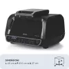 Ariete 4635 Air Fryer Grill, freidora de aire y grill, parrilla para steak, 1700 W, capacidad 8 l, freír y asar, 8 funciones de cocción, temporizador, negro