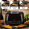 Ariete 4635 Air Fryer Grill, freidora de aire y grill, parrilla para steak, 1700 W, capacidad 8 l, freír y asar, 8 funciones de cocción, temporizador, negro