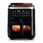 Ariete 4636 freidora de aire con función de vapor + grill, 1700W, función deshidratar, 10 funciones de cocción, cesta transparente, temporizador, negro